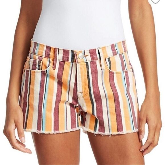 Frame Le Cutoff Denim Shorts Painterly Raw Hem 24 - Picture 1 of 7